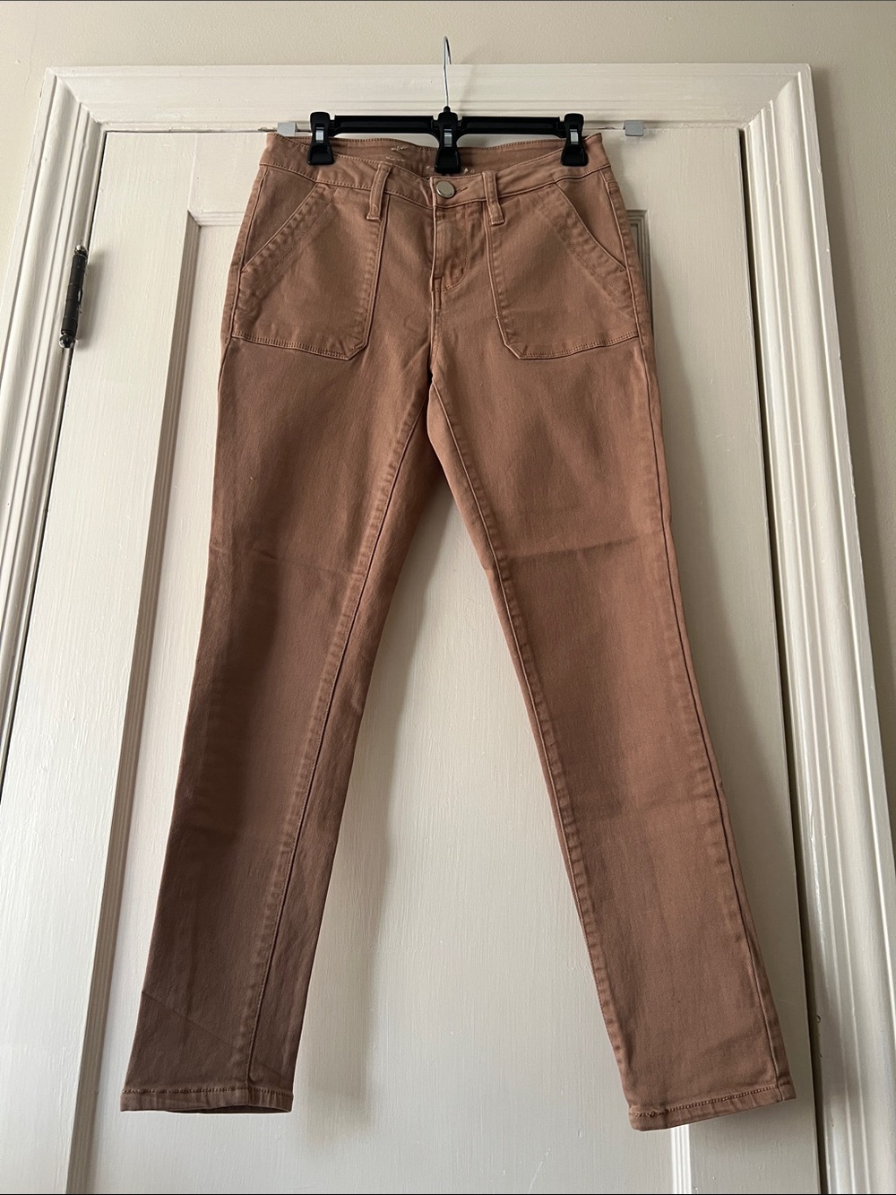 Seven Women's High-Rise Skinny ankle Jeans in dark tan